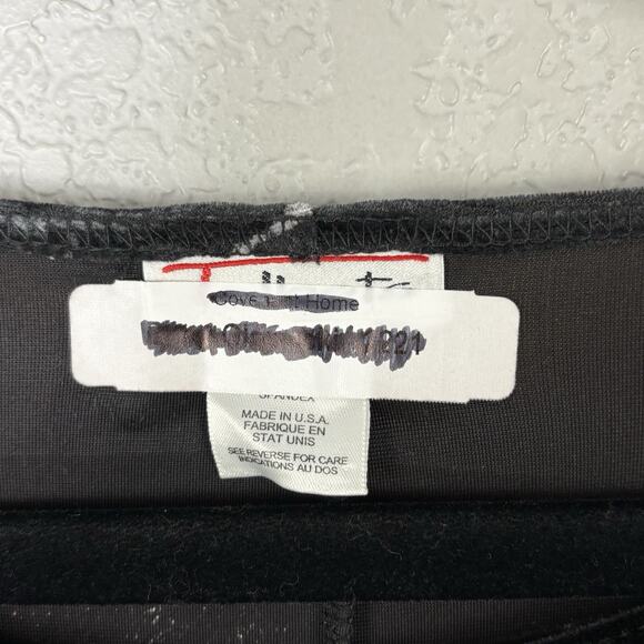 Vtg 90s Talbots Velvet Maxi Dress Floral Whimsigoth Dark Romantic Black USA Sz L - Picture 4 of 5